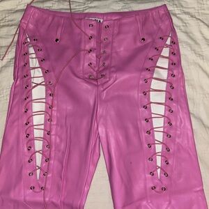 I.AM.GIA pink leather pants